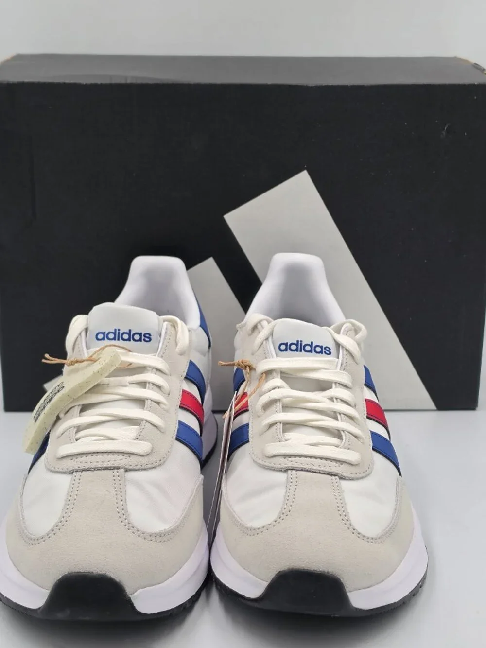 Adidas Run 70s 2.0 White Blue Red Men's 12 Sneakers Cloudfoam IH8592 NIB